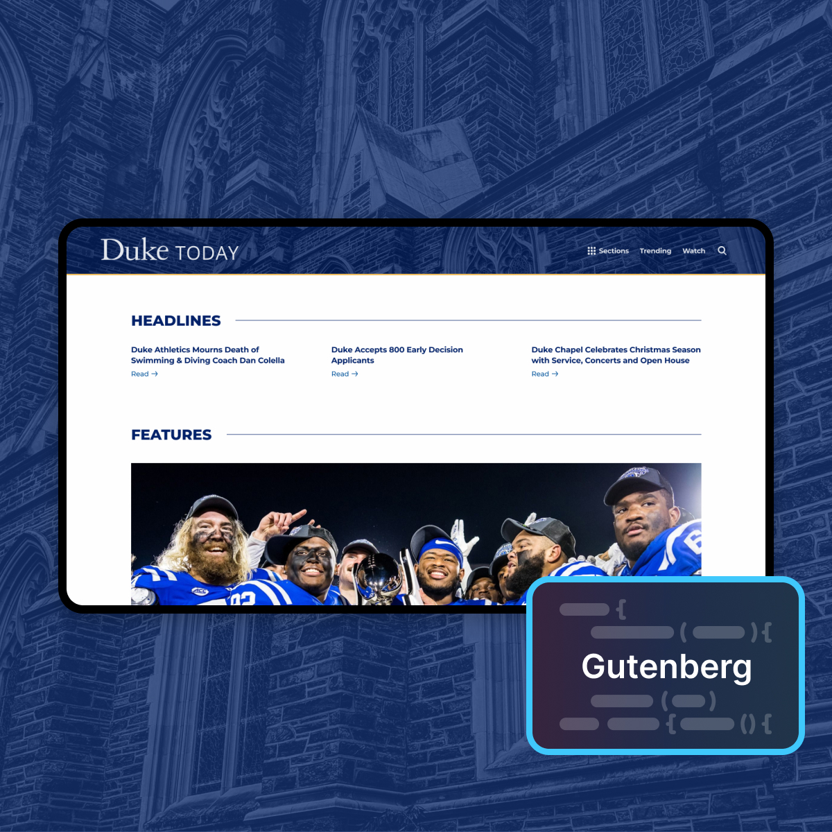Duke Today home page
